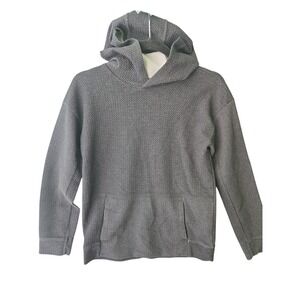 All in Motion Textured Gray Hoodie Pullover Sweatshirt Women XL 14 Athleisure